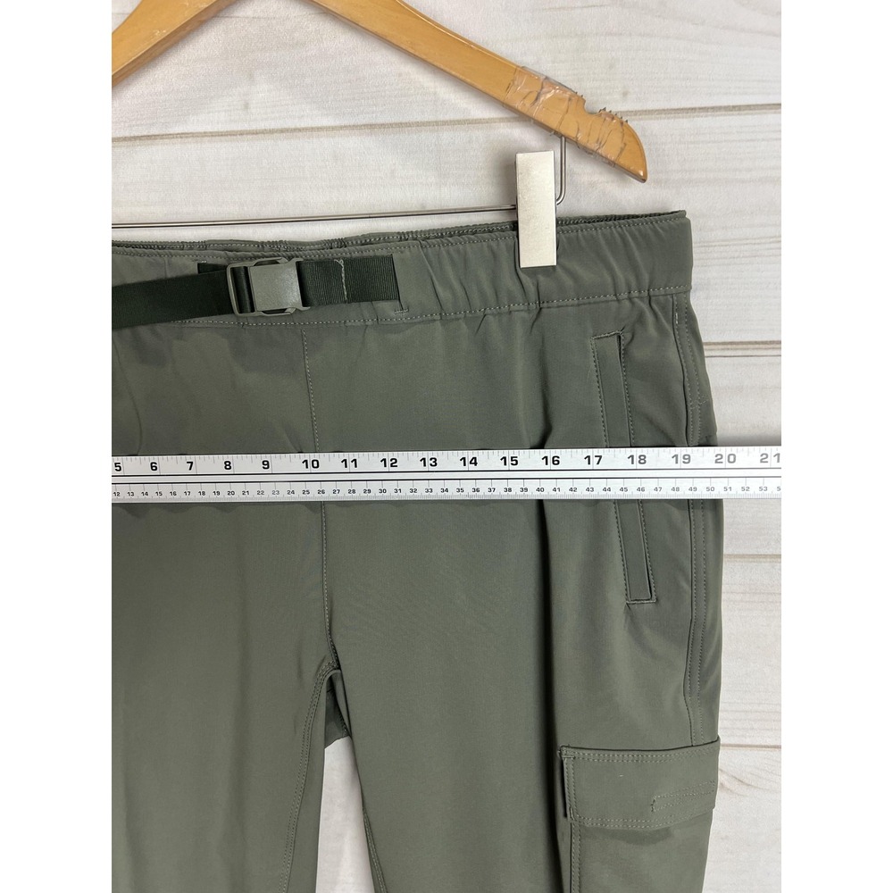 Eddie Bauer Pants Womens 12‎ Green Cargo Stretch Outdoor Belted Hiking Pockets - Picture 5 of 9